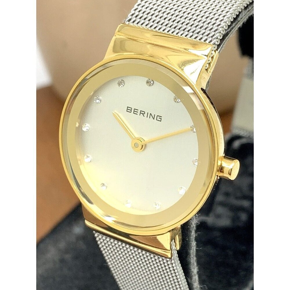 Bering Women's Watch 10126-001 Quartz Silver Dial Two Tone 25mm Petite M…